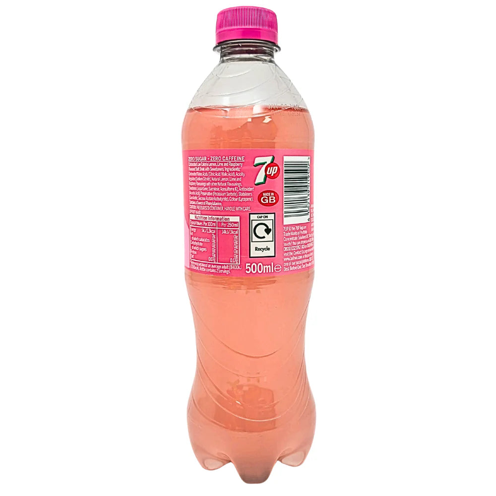 7UP Pink Lemonade 500mL (UK) Zero Sugar