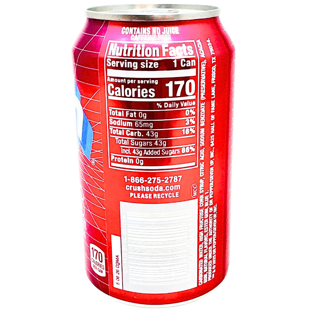 Crush Electric Blue Razz 355mL