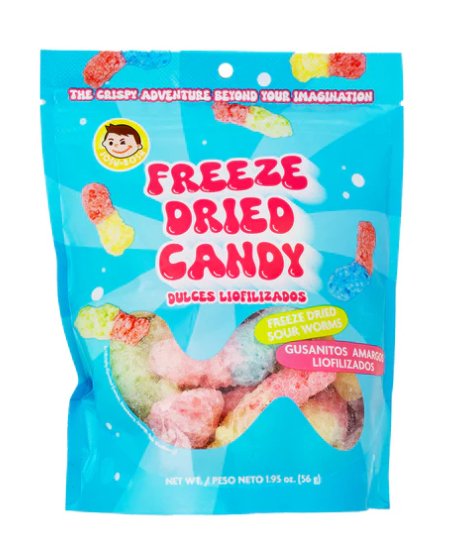 Josh Bosh Freeze Dried Candy Sour Worms 1.95oz